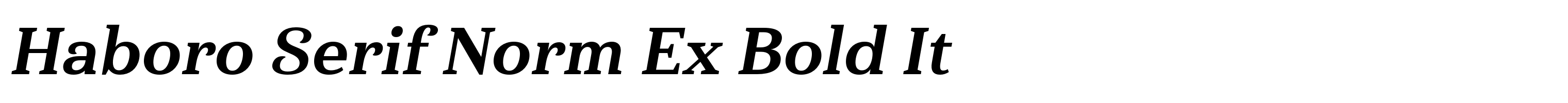 Haboro Serif Norm Ex Bold It